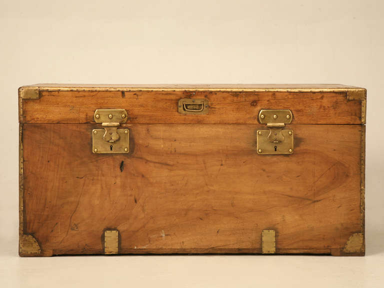 Wood French Campaign Trunk, circa 1900