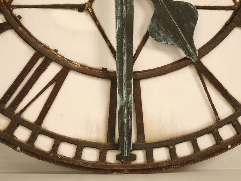 Cast Iron English Clock Face with Copper Hands, circa 1860 1