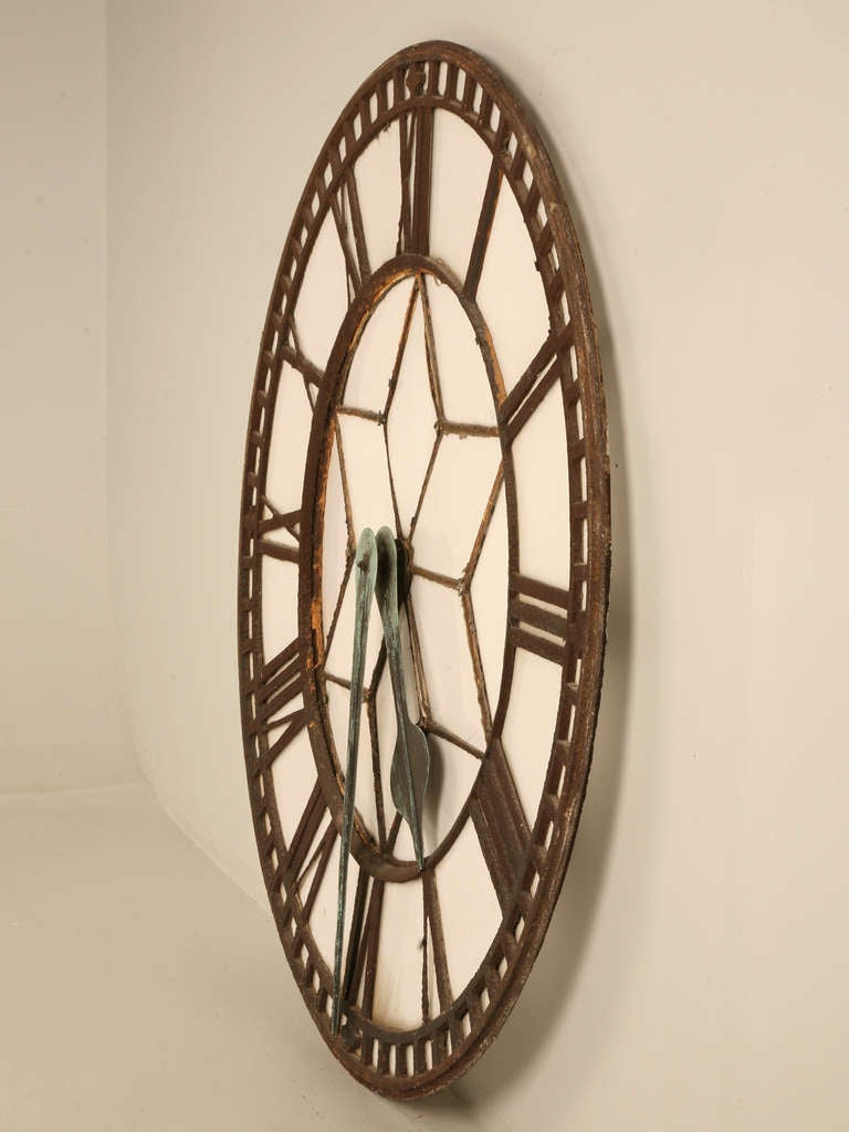 Cast Iron English Clock Face with Copper Hands, circa 1860 3