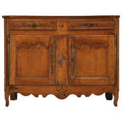 Country French Antique Buffet with Star and Diamond Motif 9