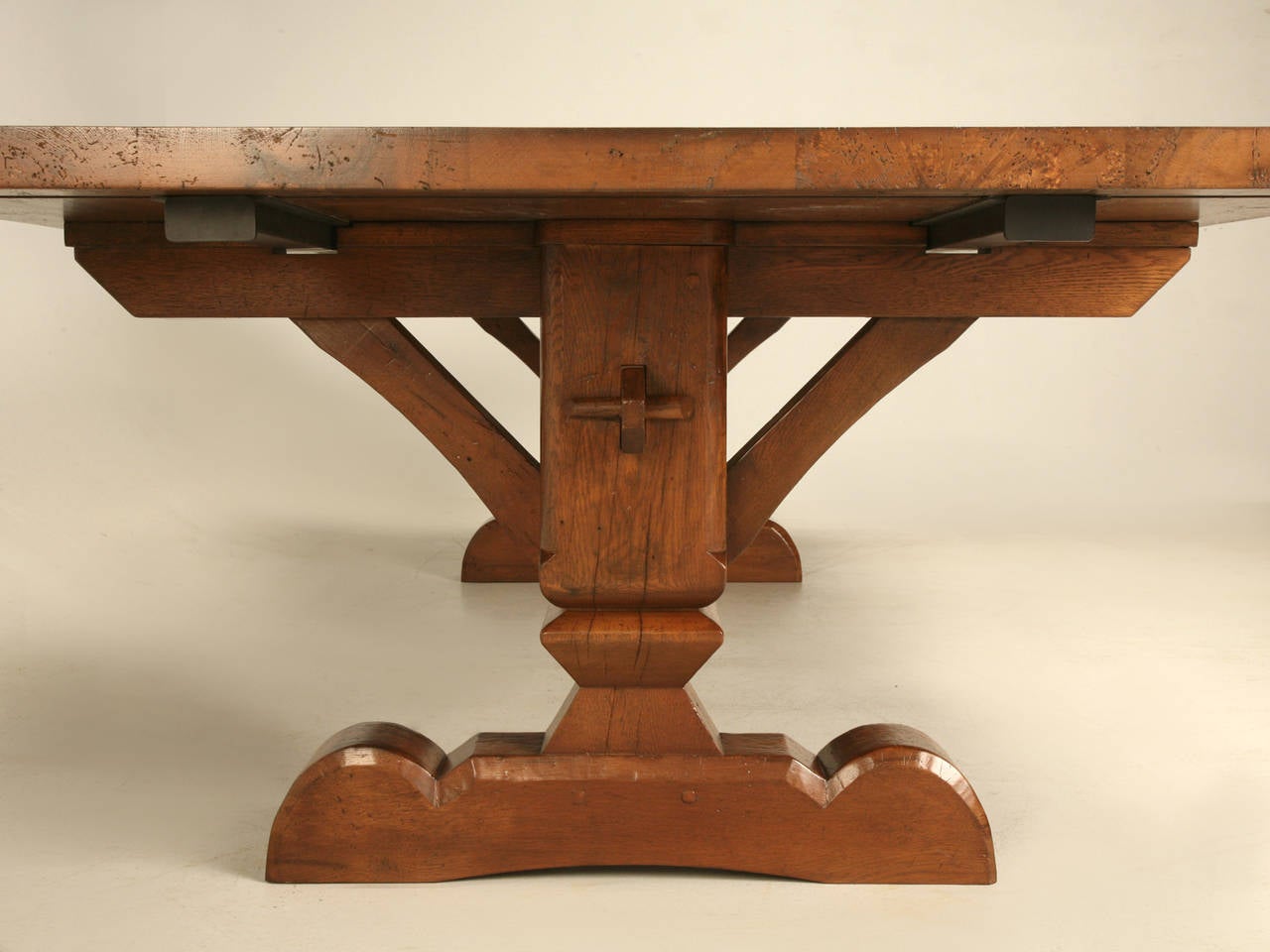 Oak French, Louis XIV Authentic Reproduction Dining Table Hand-Crafted in Any Size For Sale