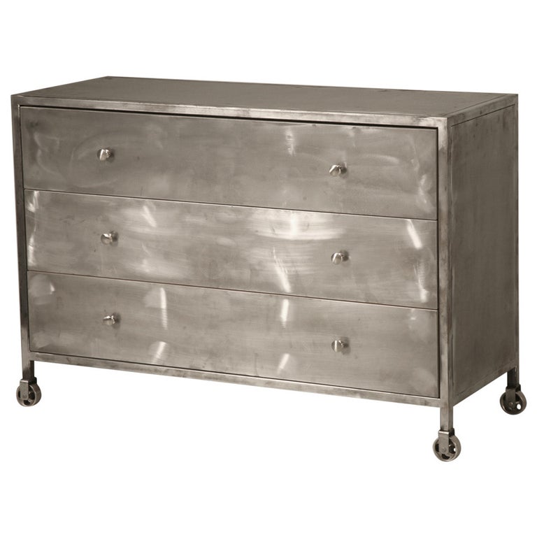 Steel Chest Of Drawers Hand Fabricated By Old Plank Cabinetry For
