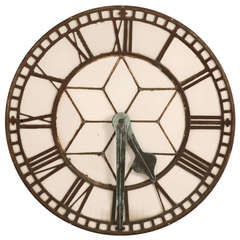 Cast Iron English Clock Face with Copper Hands, circa 1860 5