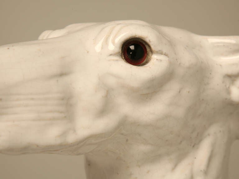 French Faicence Whippet Dog, circa 1960 In Good Condition In Chicago, IL
