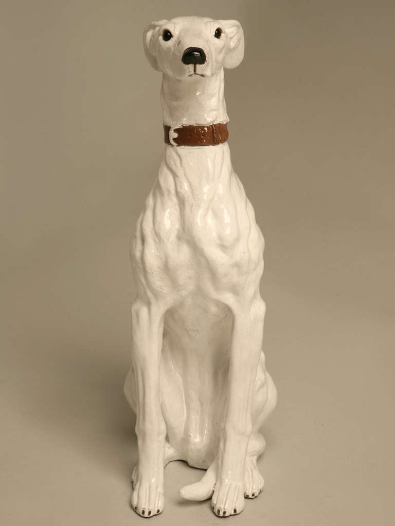 French Faicence Whippet Dog, circa 1960 3