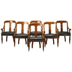 Antique English Regency Mahogany Board Room Chairs