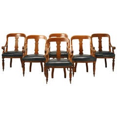 English Regency Mahogany Board Room Chairs 11