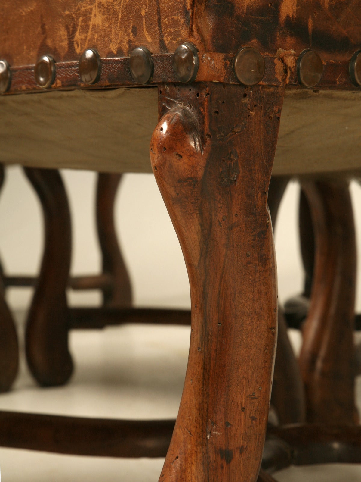 French Walnut Set of (Six) Os De Mouton Dining Chairs 2