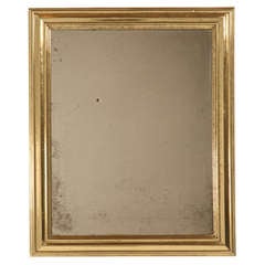 Amazing Original Antique French Brass Framed Bistro Mirror 3