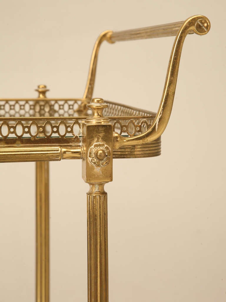 antique brass tea cart