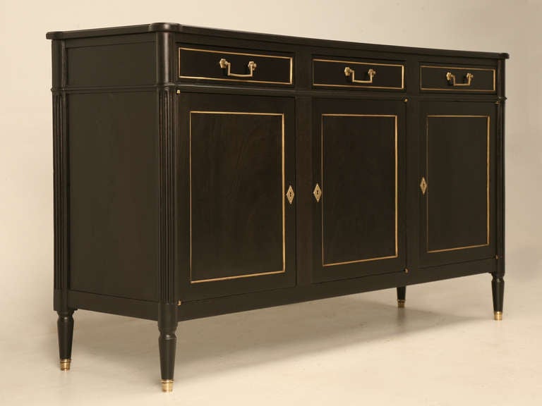 French Louis XVI Ebonized Mahogany Buffet, circa 1930s