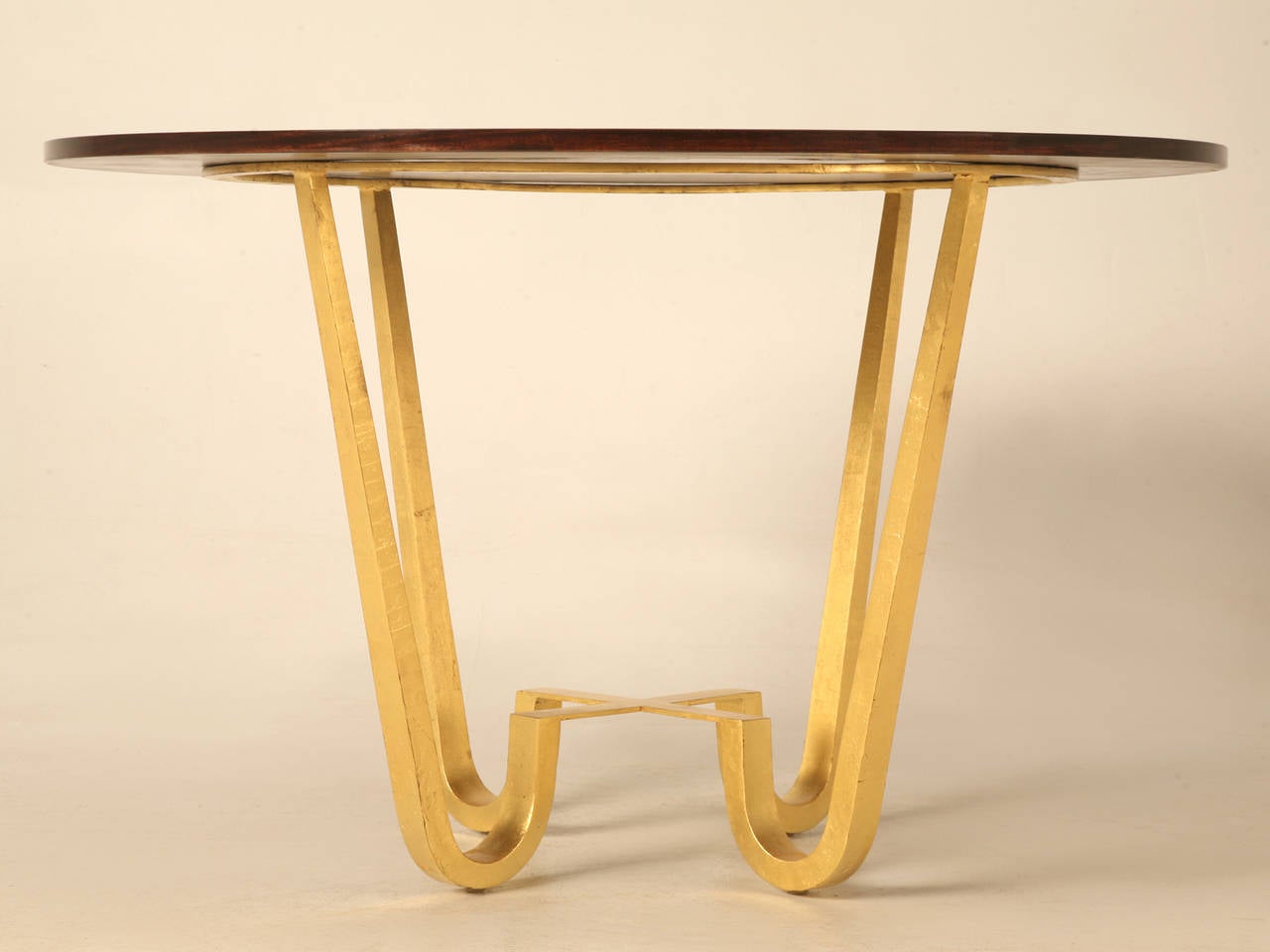 American Center Hall or End Table in 24-Karat Gold