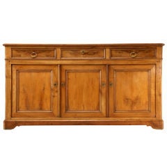 Circa 1840 Original French Louis Philippe 3 over 3 Cherry Buffet