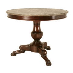 Circa 1850 Original Antique French Paw Foot Center Hall Table