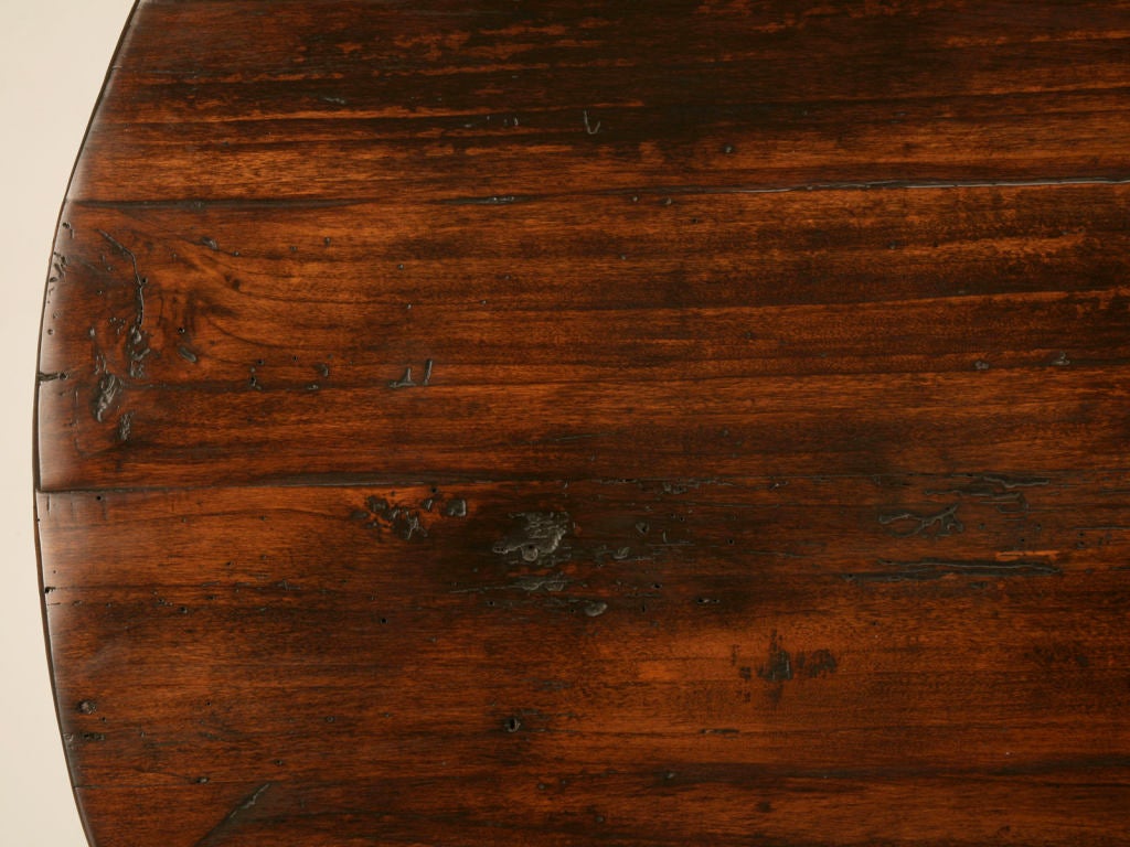 Circa 1870 Rustic Antique French Walnut Tilt-Top Wine Tasting Table