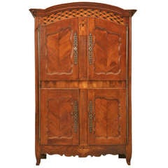 Antique French Armoire with Whimsical Features c1700's