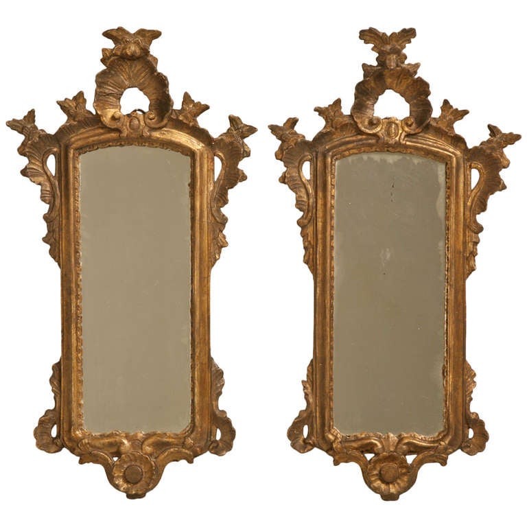 Outstanding Pair of 18th Century Italian Rococo Museum Quality Mirrors For Sale at 1stdibs