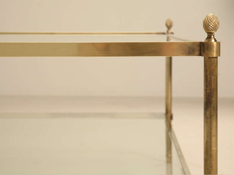 brass glass coffee table
