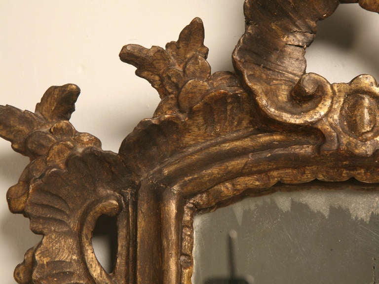 Giltwood Pair of 18th Century Italian Rococo Mirrors