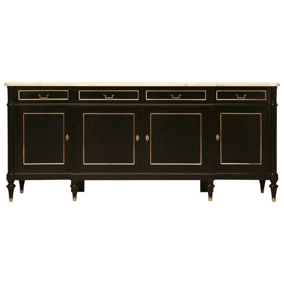 Vintage French Louis XVI STYLE Ebonized Buffet