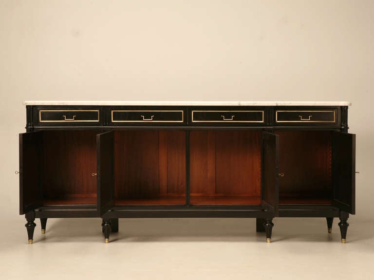 Vintage French Louis XVI STYLE Ebonized Buffet 5