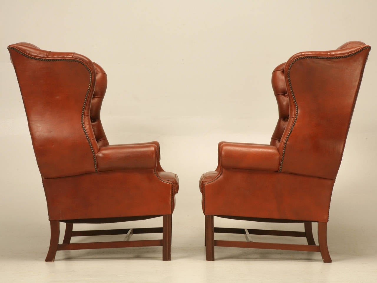 Classic Pair of Chesterfield Wingbacks by Wade of Great Britain 4
