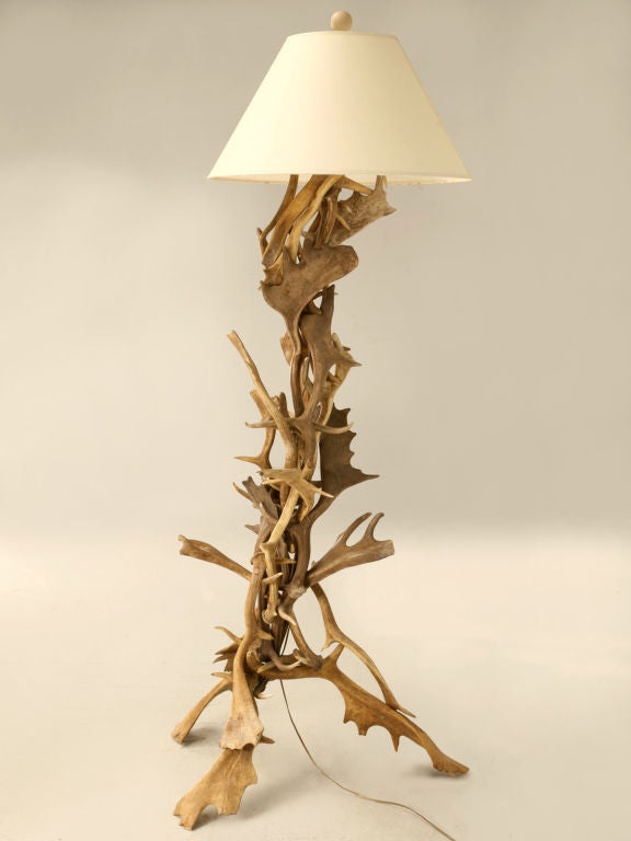 Circa 1930's Breathtaking Rustic "Horn & Antler" Folk Art Floor Lamp