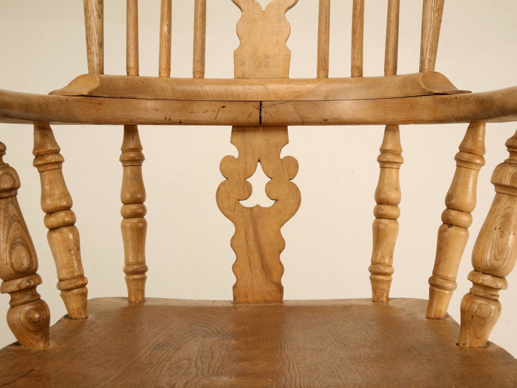 Antique English His and Her's Elm and Oak Windsor Chairs at 1stDibs