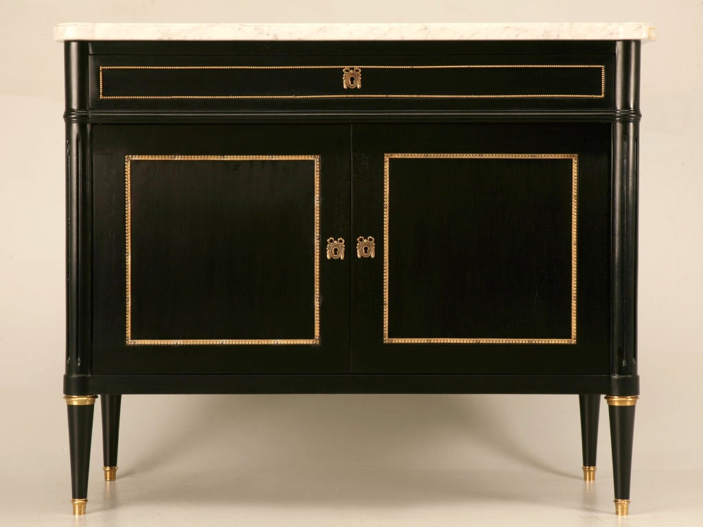 c.1910 Painted French Louis XVI Server, Nightstand or Sink