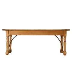 Circa 1820 Original Antique Irish Pine Work Table