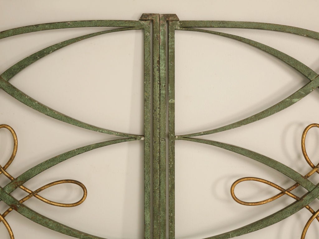 Original Pair of Vintage French Iron & Steel Gates/Firescreen, 1stdibs New York 5