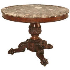 Original Vintage French Restauration Center Table