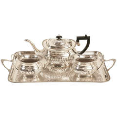 English Silver Plate Tea Service to Honor H.M. Queen Elizabeth II