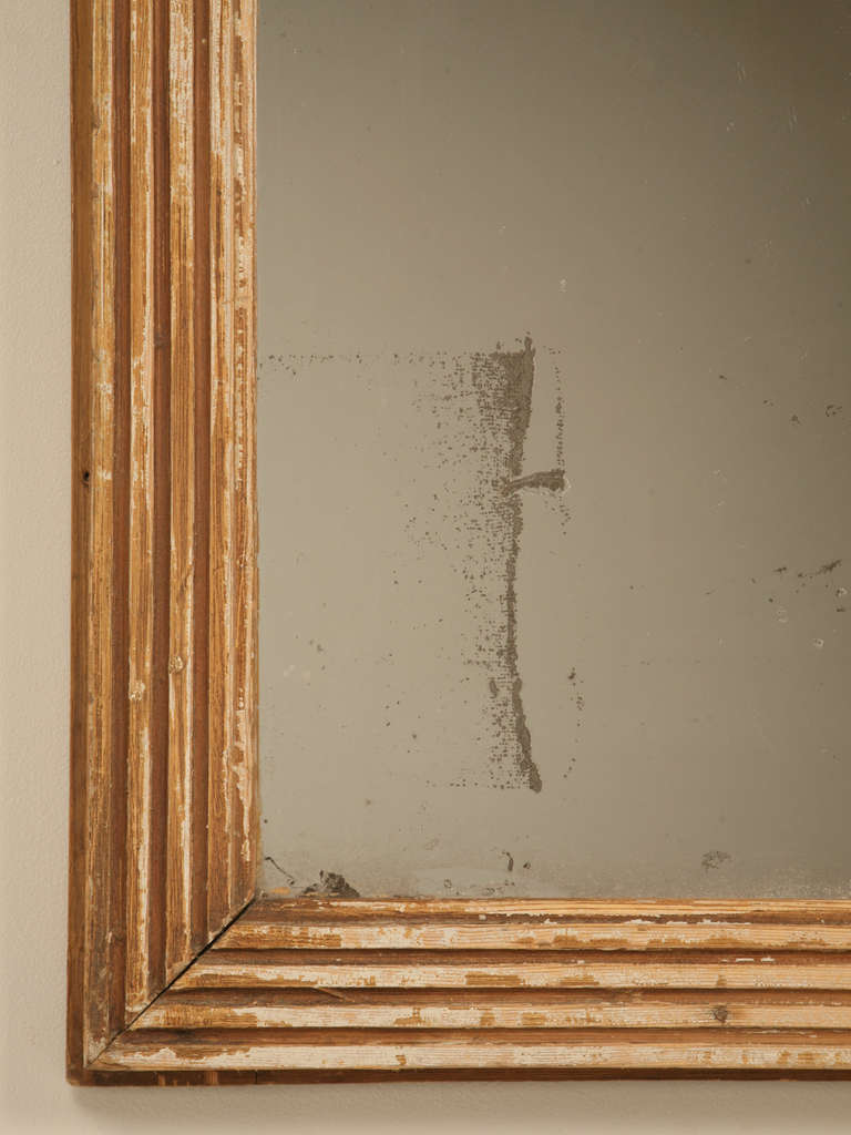 French Fluted Mirror with Original Glass, circa 1860 2