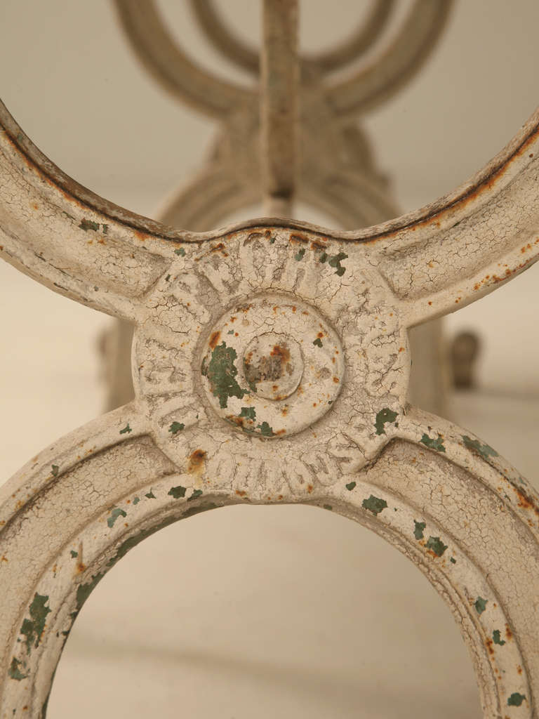 French Marble and Iron Bistro Table, circa 1910 3