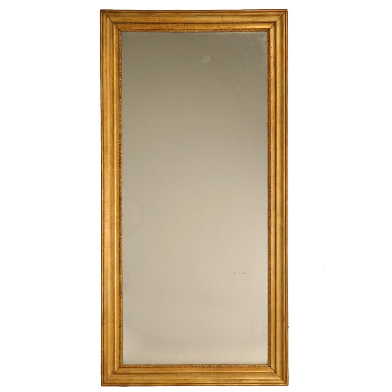 Original Gilt Framed Antique French Sugared Mirror