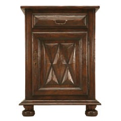 Used French Solid Oak Louis XIII 1 Over 1 Confiturier