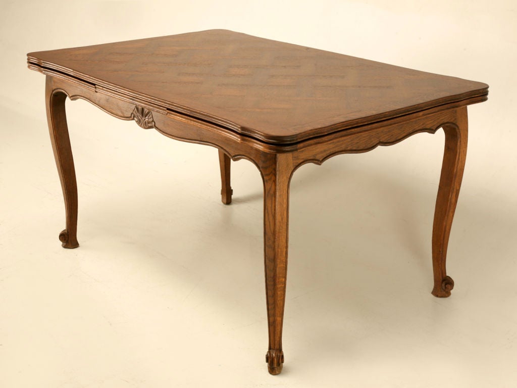 antique french draw leaf table
