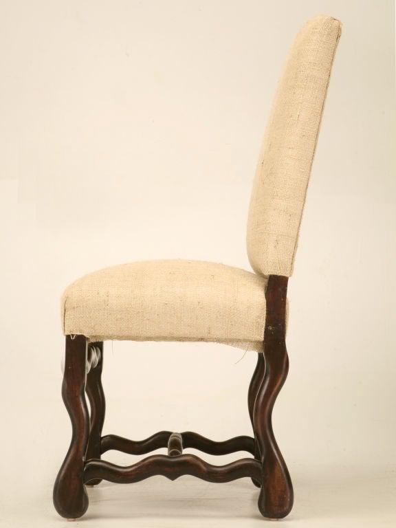 19th Century Set of 4 Fully Restored Antique French Os de Mouton Side Chairs