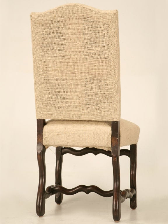 Oak Set of 4 Fully Restored Antique French Os de Mouton Side Chairs