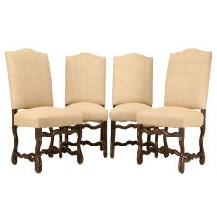 Set of 4 Fully Restored Antique French Os de Mouton Side Chairs