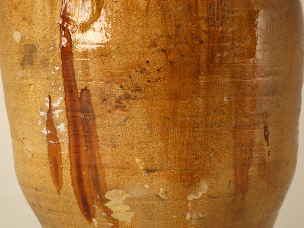 Italian Enameled Terracotta Olive Oil Jar from Puglia Region 3