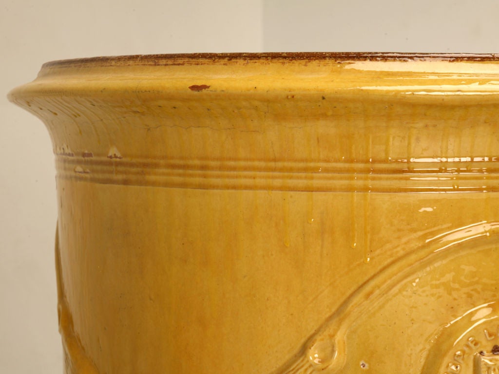Glazed Very Large French Palatial Scaled Anduze Pot