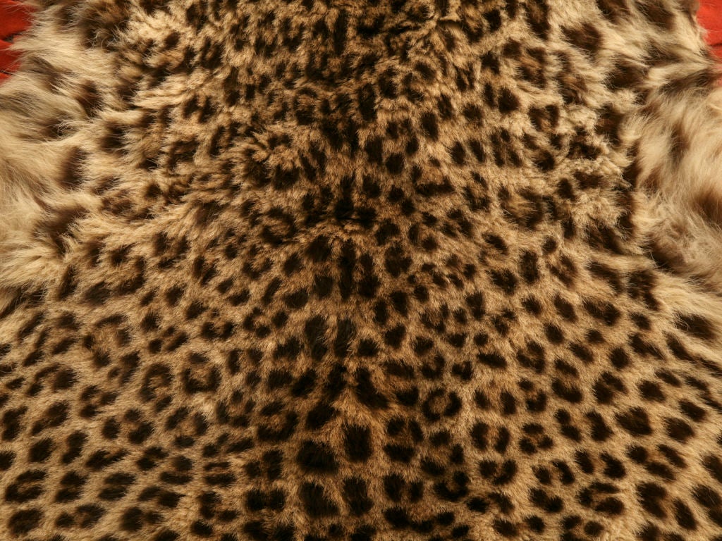 Felt Vintage Authentic Leopard Skin Rug