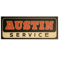 Original Vintage English "Austin Service" Sign