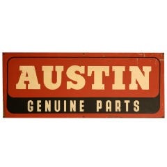 Original Vintage English "Austin Genuine Parts" Sign
