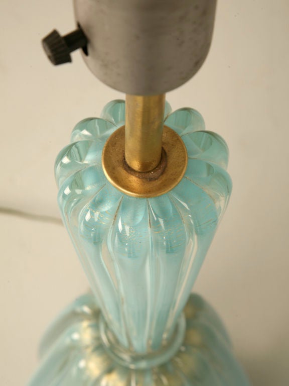 Vintage Italian Barovier & Toso Murano Venetian Glass Lamp 1