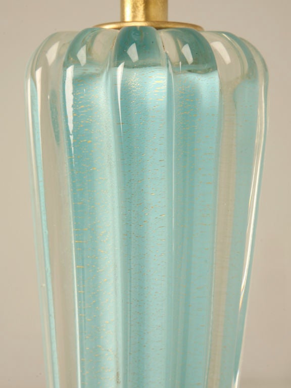 Vintage Italian Barovier & Toso Murano Venetian Glass Lamp 2