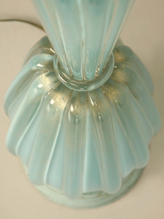 Vintage Italian Barovier & Toso Murano Venetian Glass Lamp 3