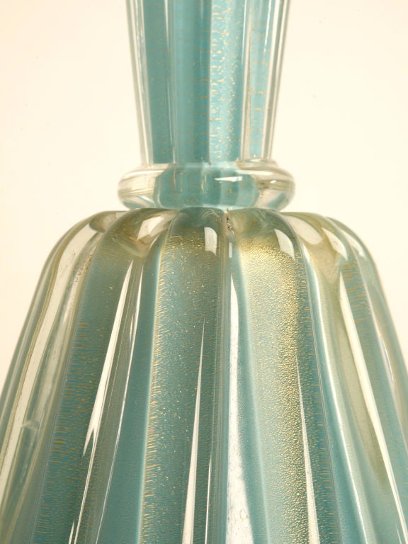Vintage Italian Barovier & Toso Murano Venetian Glass Lamp 4